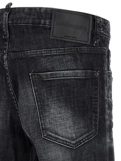 Dsquared2 Distressed Slim Fit Denim Pants In Black