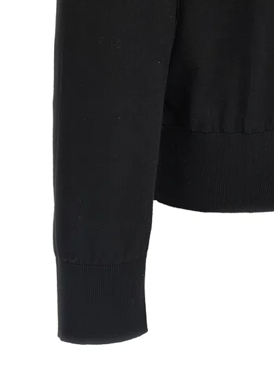 Dsquared2 Timeless Crewneck Sweater With Ribbed Cuffs And Hem In Black