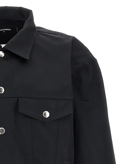 Dsquared2 'ever Jean D2' Jacket In Black