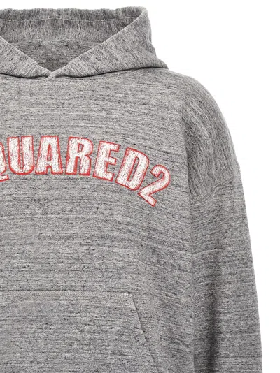 Dsquared2 Grey Cotton Sweatshirt With Logo In Gray