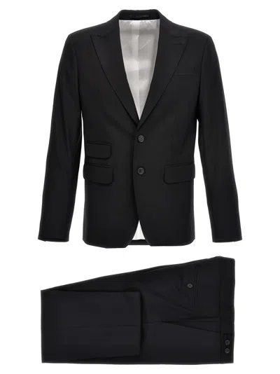 Dsquared2 Pinstripe-pattern Three-piece Suit In Black