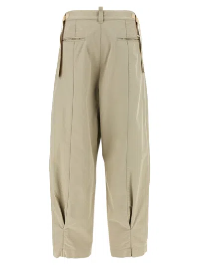 Dsquared2 Tailored Pleated Trousers With Button Detailing In Animal Print