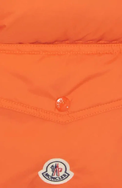 Moncler Down Puffer Scarf In Orange