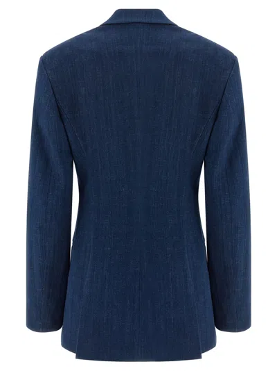 Dsquared2 Double-breasted Denim Blazer Jacket In Blue