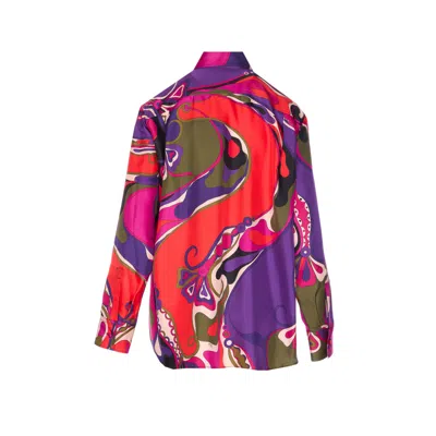Pucci Silk Shirt With Abstract Print In Animal Print