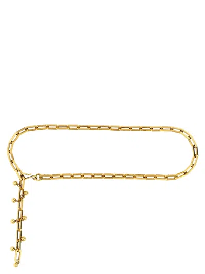 Etro Adjustable Chain Link Belt With Gold Finish