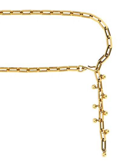 Etro Adjustable Chain Link Belt With Gold Finish