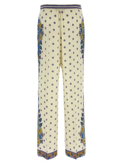Etro Paisley-print Trousers In White