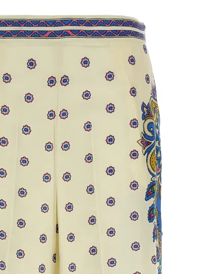 Etro Paisley-print Trousers In White