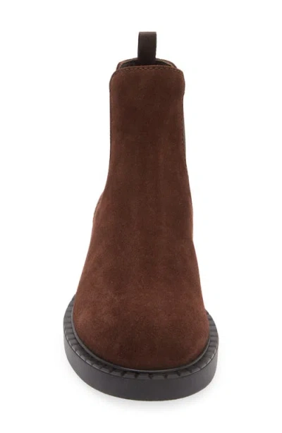 Prada Elastic-panel Suede Chelsea Boots In Brown