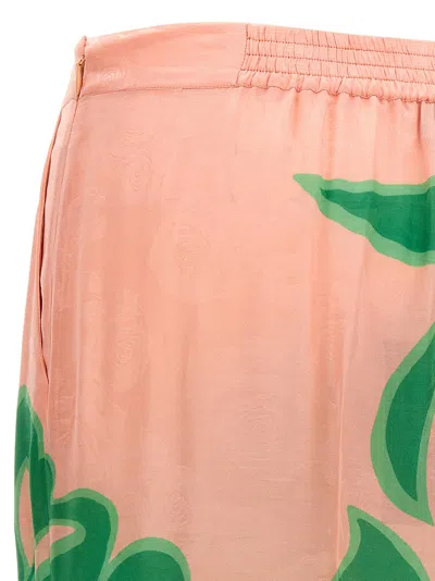 Etro Wide Printed Trousers In Silk Blend In Multi