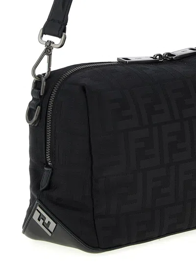 Fendi Men Lui Nylon Messenger Bag In Black