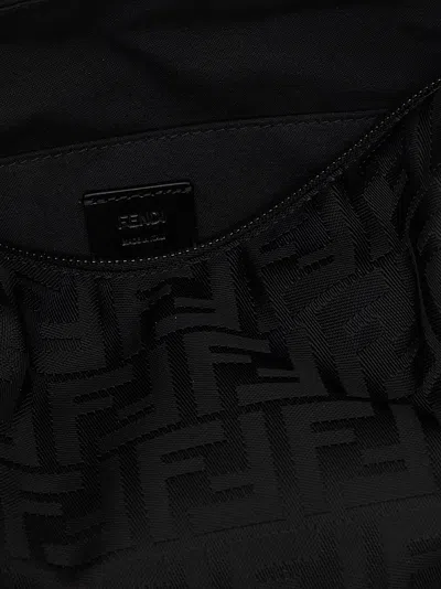 Fendi Men Lui Nylon Messenger Bag In Black