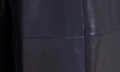 Twp Avery Wide Leg Leather Pants In Blue