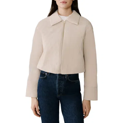 Soia & Kyo Laleh Duvet Down Cropped Jacket In Soft Teak In Neutral