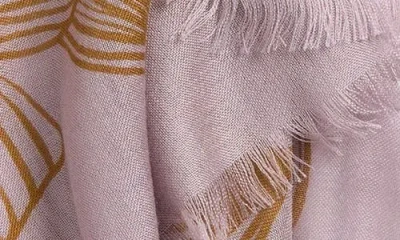 Nordstrom Eyelash Trim Print Cashmere & Silk Wrap In Multi