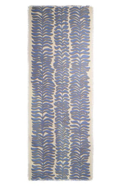 Nordstrom Eyelash Trim Print Cashmere & Silk Wrap In Multi