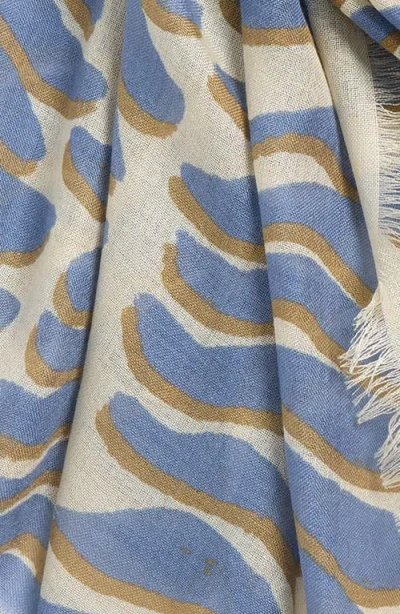 Nordstrom Eyelash Trim Print Cashmere & Silk Wrap In Multi