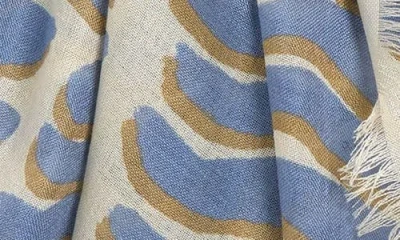 Nordstrom Eyelash Trim Print Cashmere & Silk Wrap In Multi