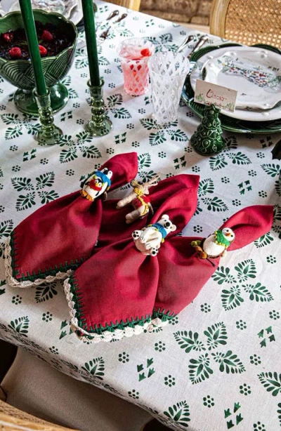 Juliska Berry & Thread North Pole Set Of 4 Napkin Rings In Multi