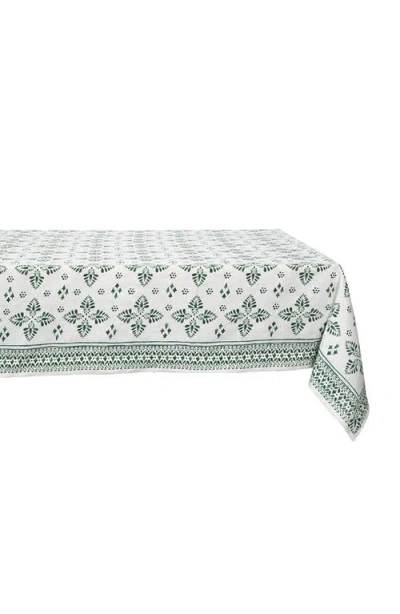 Juliska Iberian Border Linen Tablecloth In Green