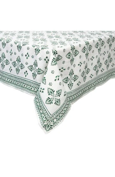 Juliska Iberian Border Linen Tablecloth In Green
