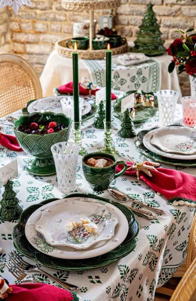 Juliska Iberian Border Linen Tablecloth In Green
