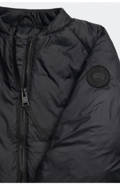 Canada Goose Elba 750 Fill Power Down Packable Bomber Jacket In Black