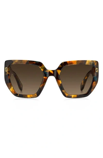 Marc Jacobs 52mm Gradient Square Sunglasses In Brown
