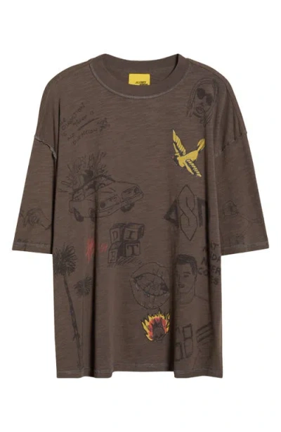 Diet Starts Monday Yoke Cotton Graphic T-shirt In Multi