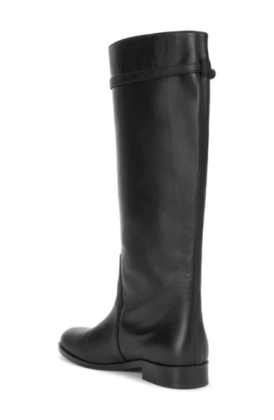 Staud Harlow Leather Riding Boots In Animal Print