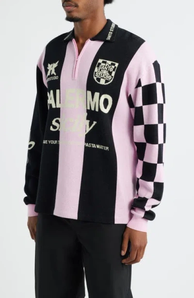 Santo Studio Uno Palermo Half Zip Sweater In Multi