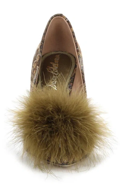 Sam Edelman Hazel Feather Embellished Pump In Brown