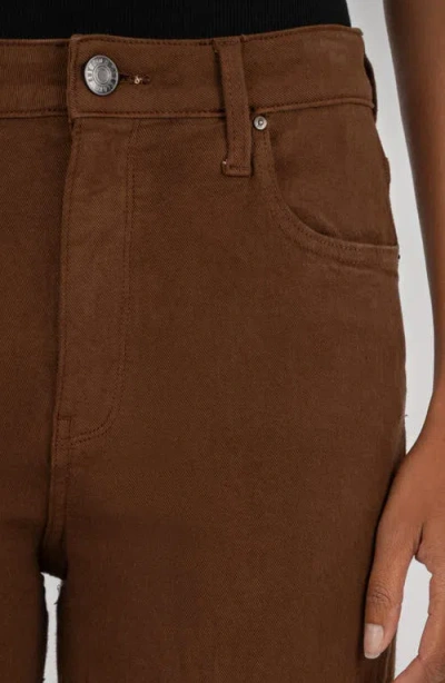 Kut From The Kloth Sienna Cuffed High Waist Relaxed Straight Leg Jeans In Animal Print