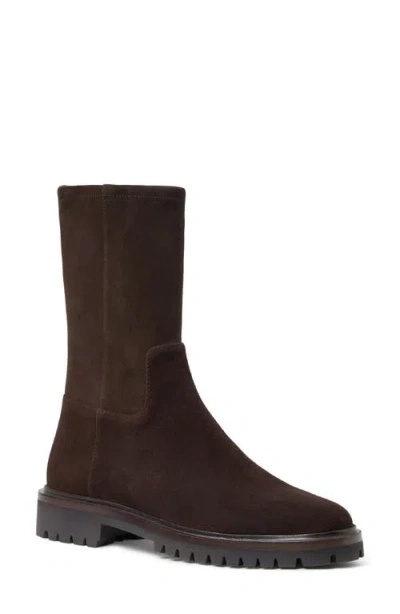 Loeffler Randall Danny Suede Lug-sole Ankle Boots In Brown