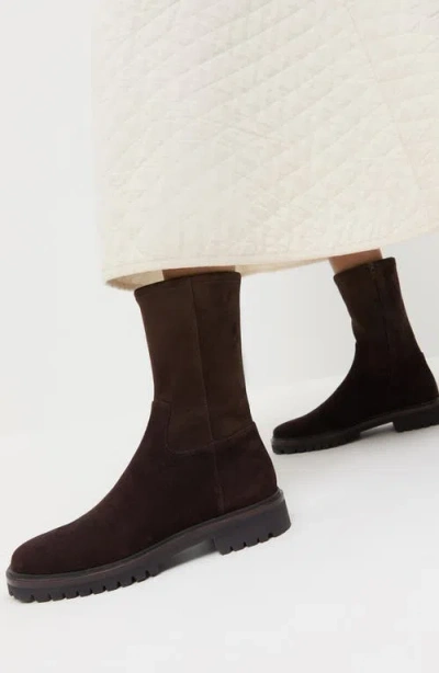 Loeffler Randall Danny Suede Lug-sole Ankle Boots In Brown