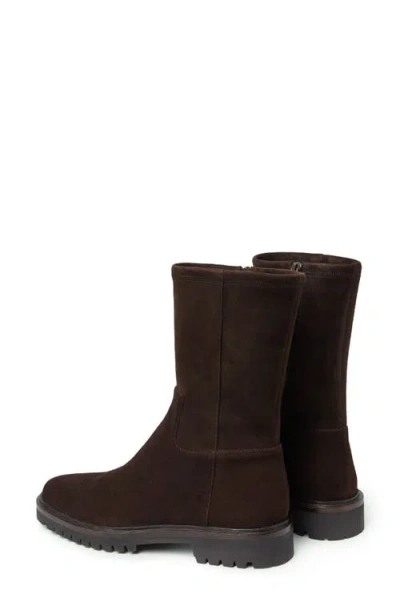 Loeffler Randall Danny Suede Lug-sole Ankle Boots In Brown