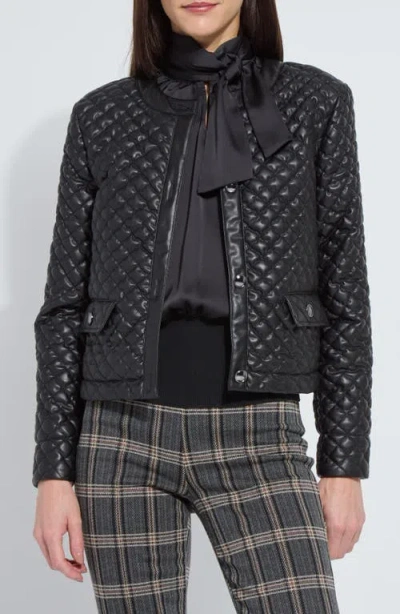 Lyssé Lysse Aurelle Quilted Faux Leather Jacket In Black