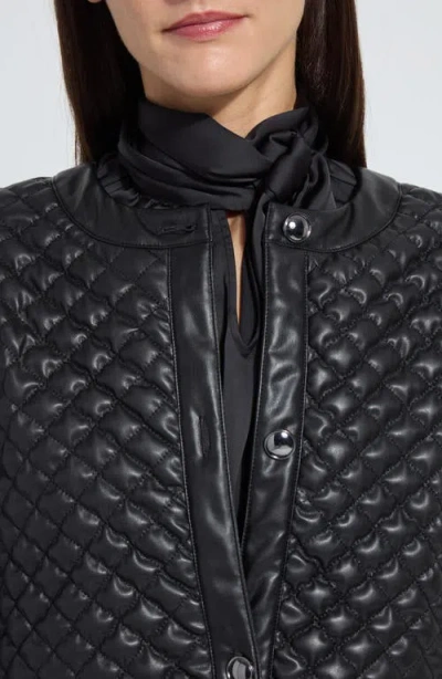 Lyssé Lysse Aurelle Quilted Faux Leather Jacket In Black