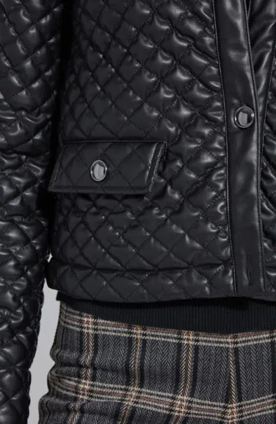 Lyssé Lysse Aurelle Quilted Faux Leather Jacket In Black