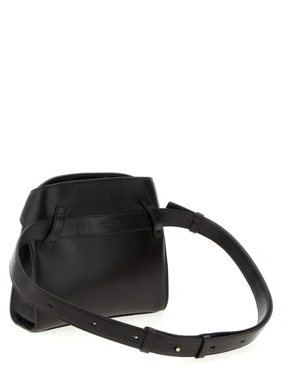 Ferragamo Belt Bag With Top Handle And Hardware In Brown