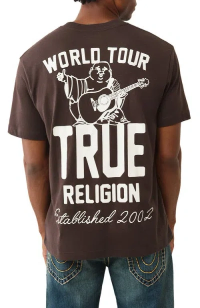 True Religion Men's Patch Rinse Short Sleeve T-shirt In Brown