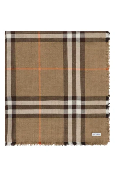 Burberry Reversible Medium Check Wool & Silk Scarf In Neutral