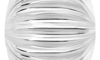 Bony Levy 14k Gold Textured Dome Stud Earrings In Silver