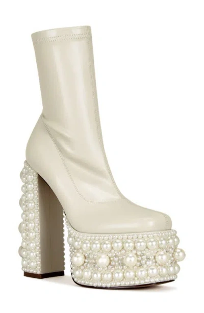 Azalea Wang Antaris Platform Bootie In Animal Print