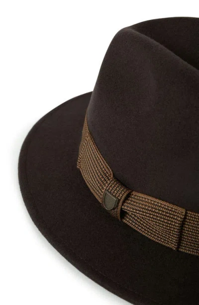 Brixton Roma Wool Felt Fedora In Brown