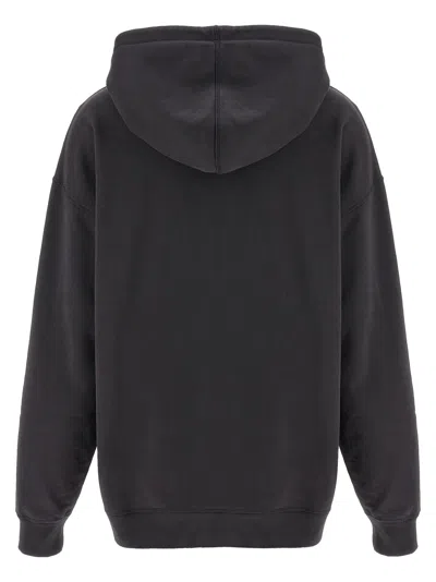 Ganni Hoodie With Print In Gray