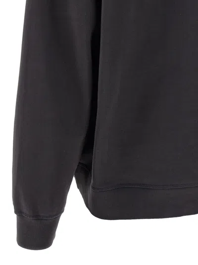 Ganni Hoodie With Print In Gray