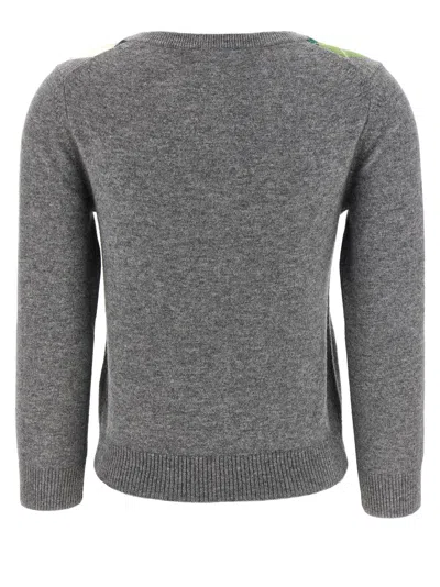 Ganni Argyle-pattern Logo-embroidered Cardigan In Multi