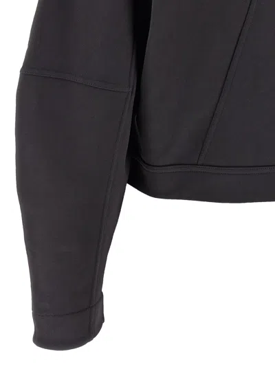 Ganni Collared Neck Panel Detailing Bomber Jacket In Gray